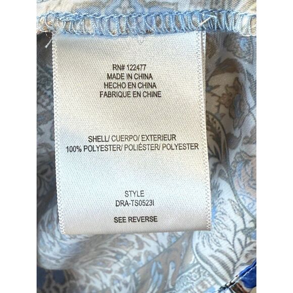 DRA Los Angeles Blouse Women's Size Small Abstract Print Short Sleeve - Picture 4 of 6